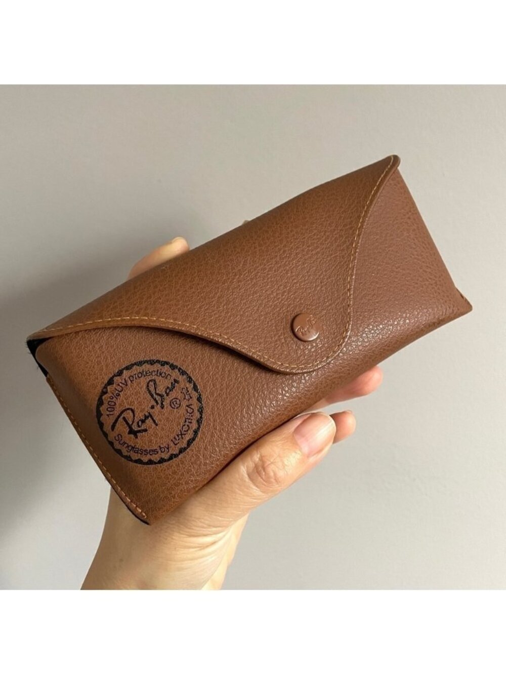 Ray Ban Brown Semi-Hard Aviator Sunglasses Case